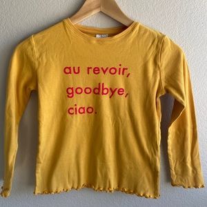 ZARA Kids Mustard French T Shirt